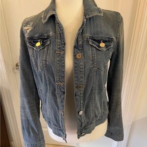 White House Black Market Light Blue Jean Jacket
